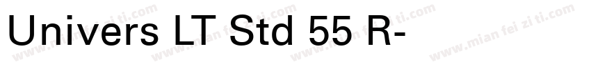 Univers LT Std 55 R字体转换